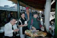 As the train approaches Creel it makes a stop at Divisidero, where local vendors sell tacos to the passengers.