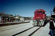 The engine in Creel station, ready to carry me back to the coast.