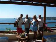 Myself, Dustin, Anne, and Rennie overlook Tenacatita bay