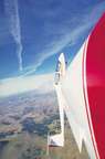 Acrobatic glider in flight